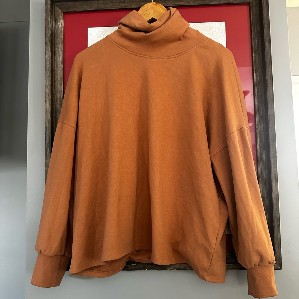 Cozy Orange Turtleneck Sweater